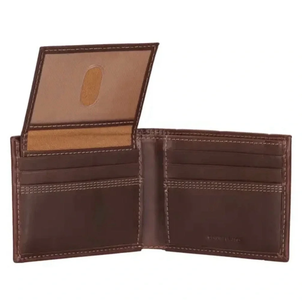 Carhartt Men's Detroit Passcase Leather Triple stitched Wallet Brand New